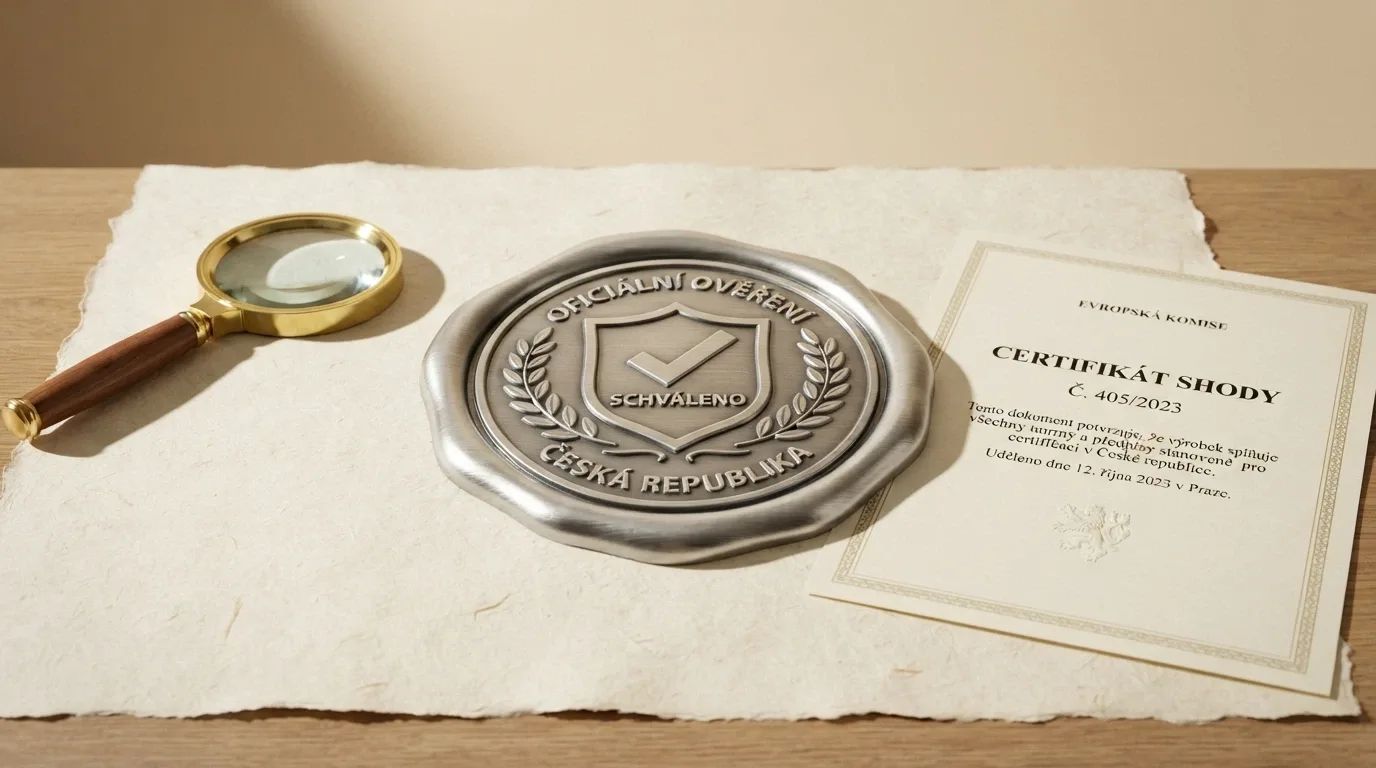 Certifikační dokumenty a pečeť herní laboratoře