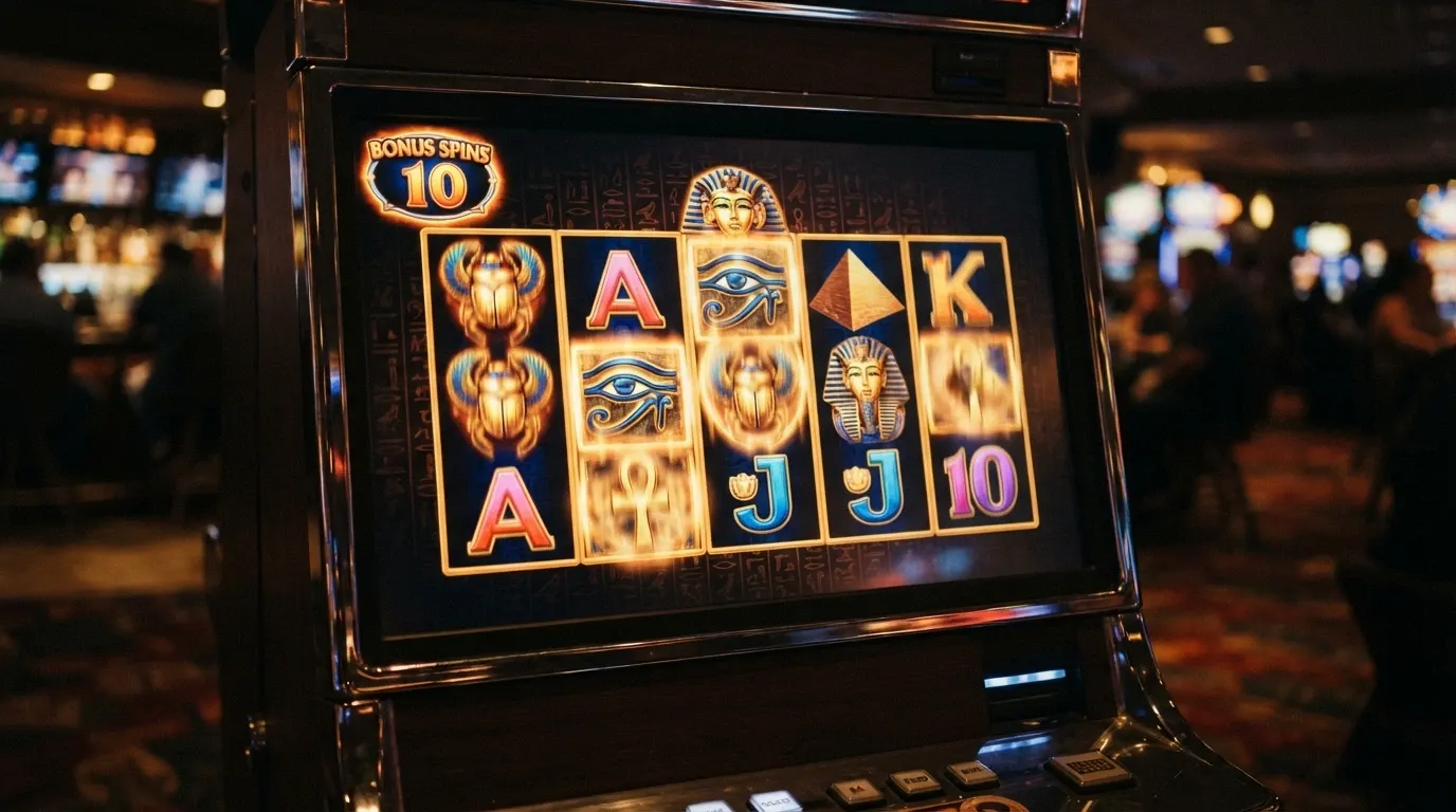Výherní automat Book of Dead s točícími se válci a ukazatelem free spinů