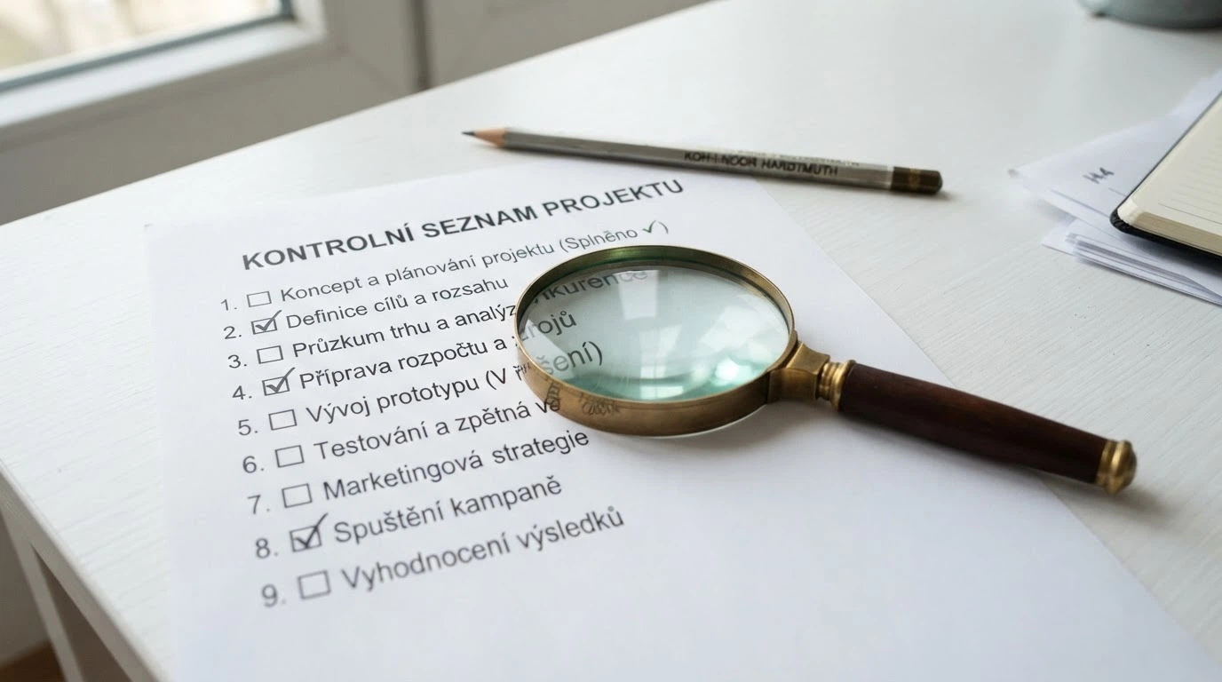 Lupa nad seznamem kritérií — licence, výše bonusu, počet FS, protočení, poskytovatelé her — každé s odškrtnutou položkou