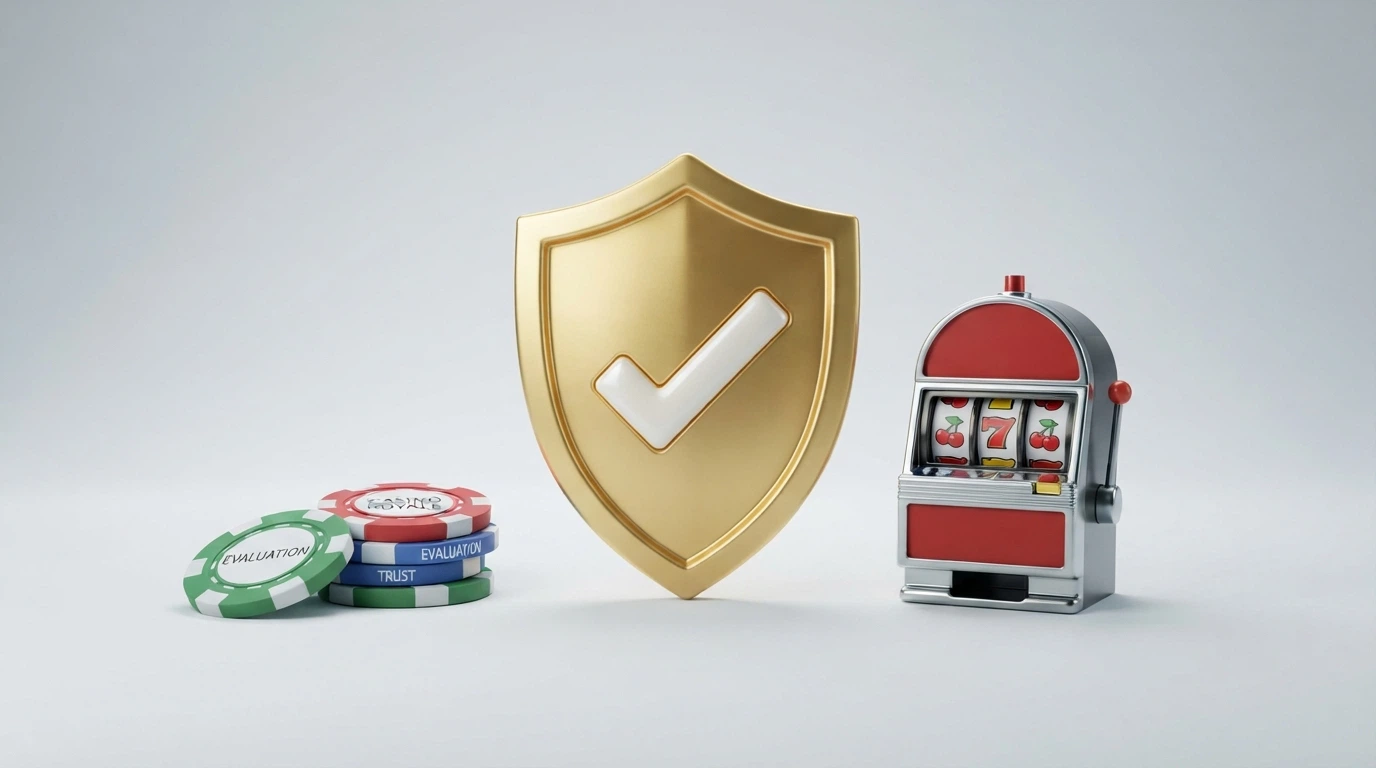 Ikony hodnotících kritérií — licence, bonusy zdarma, nabídka klasických automatů