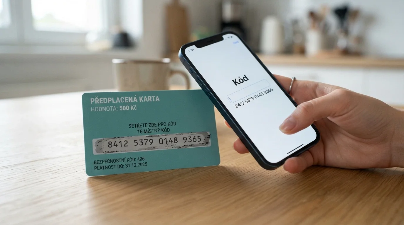 Plastová Paysafecard karta a mobilní telefon s otevřenou aplikací online casina