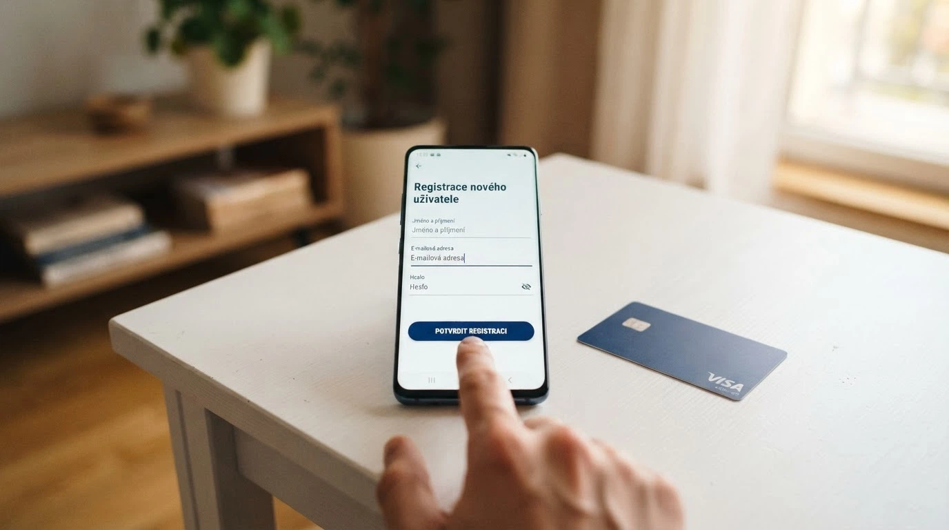 Registrační formulář online casina s ověřením přes BankID a připsaným bonusem