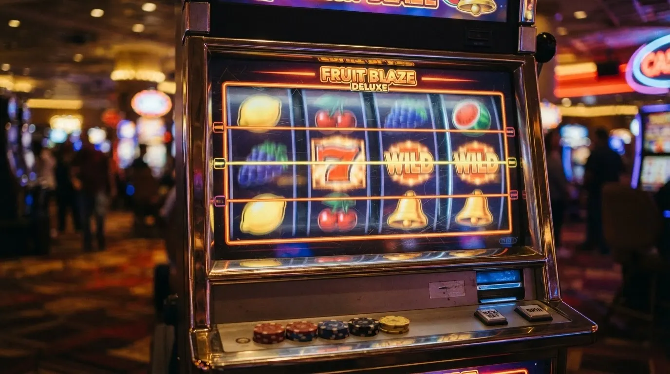 Roztočené válce slotu Respin Joker 81 s viditelnými výherními liniemi