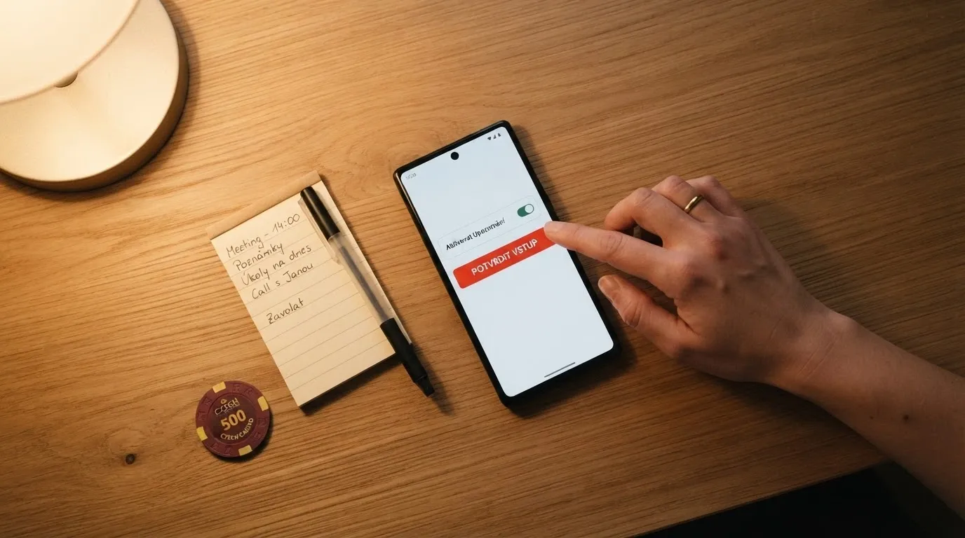 Telefon s vytočenou linkou pomoci a symbolem přeškrtnutého automatu